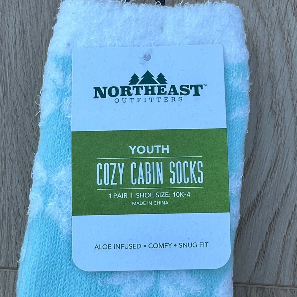 Northeast Outfitters Youth Cozy Cabin Snowflake Bear Kids Socks, Small